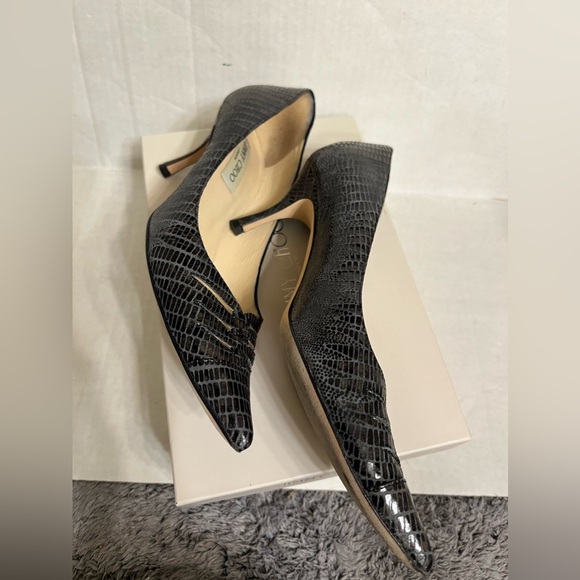 JIMMY CHOO Embossed Lizard Pumps - Picture 5 of 16